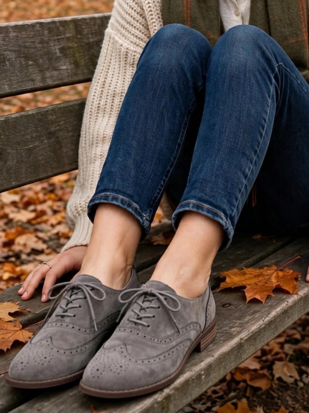 White Mountain® Taupe Oxford Shoes